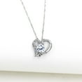 thumbnail image 2 of Uloveido Round Cubic Zirconia Heart Pendant Love Infinity Necklace Birthday Valentines Mother's Gifts for Women Y1146 (white), 2 of 7