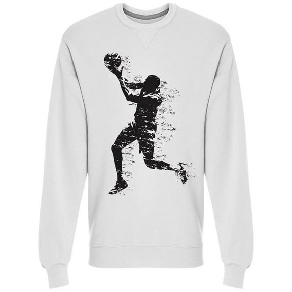 Basketball Grunge Player Sweatshirt Men -Image by Shutterstock, Male x-Large