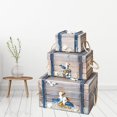 thumbnail image 4 of Caja de almacenamiento de madera apilable 3x Caja organizadora decorativa gris, 4 of 8
