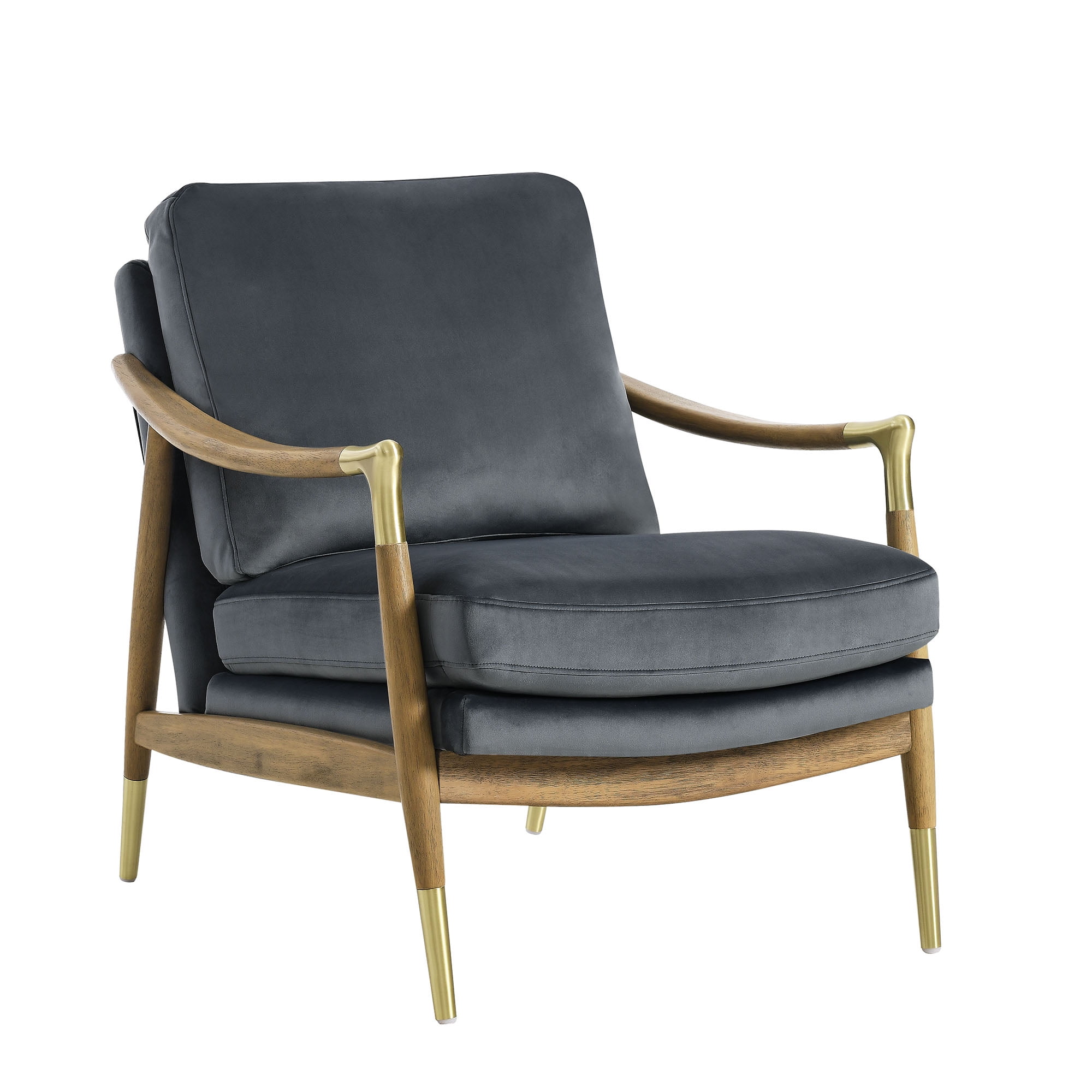 Langford Accent Armchair in Cadet Blue Walnut