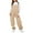 Khaki, variant on Lentta Womens Warm Winter Fleece Overalls Casual Loose Sherpa Jumpsuits Fuzzy Ski Pants with Pocket