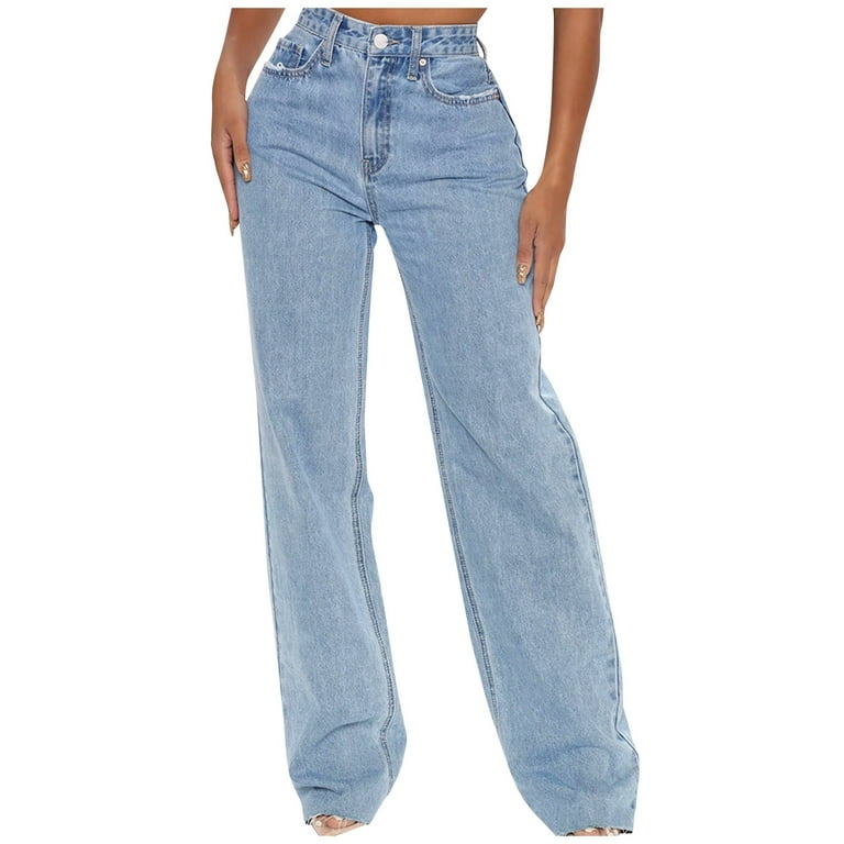 Ripped wide-leg '90s jeans - Women