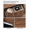 thumbnail image 6 of EYYTHUNG Fluted End Table with Drawer Set of 2, Modern Wooden Nightstand Bed Side Table with Storage Shelf Bedside Night Stand, Brown, 6 of 6