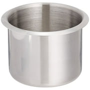Brybelly Single Stainless Steel Cup Holder, Small - Silver Drop-in Anti-Spill Storage Solution or Replacement Item for Poker Table, Work Desk, Car, Custom Build & DIY Projects, Color-Chrome