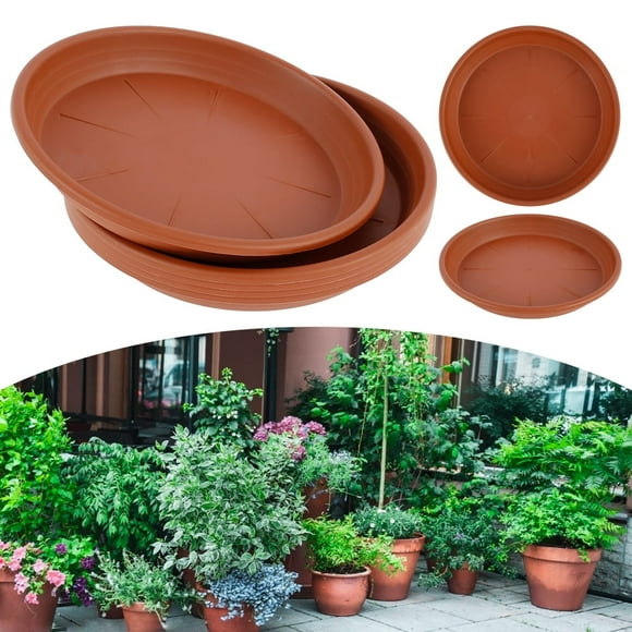 QJUHUNG 5pcs Plant Saucer Kit 6 8 10 12Inch Plastic Plant Trays Flower Plant Pot Tray Waterproof Sturdy Drip Trays Sturdy Thicker for Garden Indoor Outdoor Pots Planter