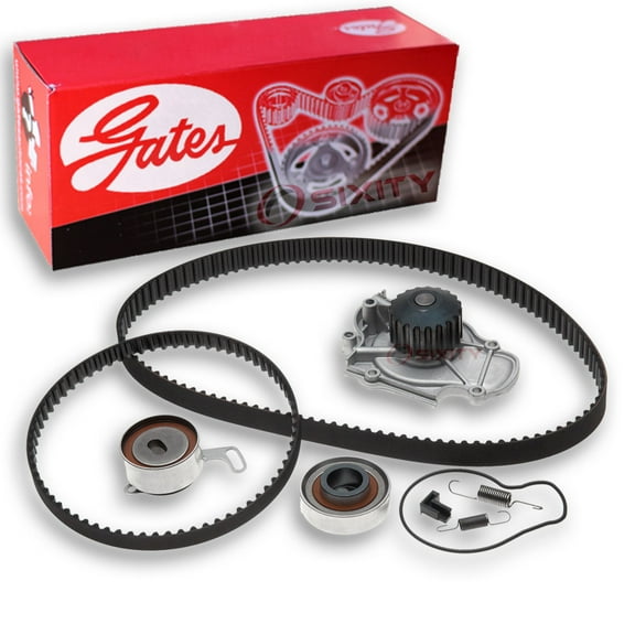 Gates PowerGrip Timing Belt Kit w Water Pump compatible with Honda Accord 2.2L 2.3L L4 1994-2002