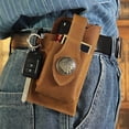 thumbnail image 4 of Étui Multifonction en Cuir Portable avec Clip Ceinture pour Course Gym Exercice, Marron, 4 of 7