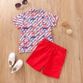 thumbnail image 5 of Mercatoo New𝐛orn Boy Baby 𝐆ift Toddler Sets T-shirt Gentlement Tops+Shorts Day Fourth of July Baby Boy Outfit, 5 of 9
