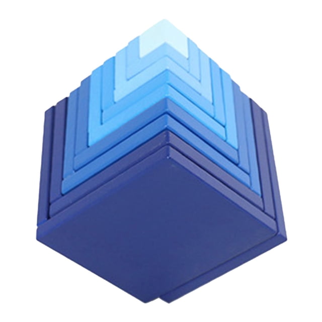 Esquirla 3D Puzzle Cubes Building Blocks Educational Bricks Stress Relief Travel Games Blue 1