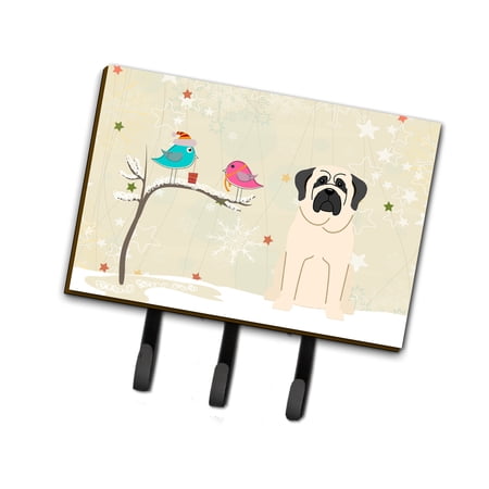 Christmas Presents between Friends Mastiff - White Leash or Key Holder