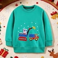 thumbnail image 2 of felwors Girls Pullover Sweatshirts Kids Cute Cartoon Printed Crewneck Tops (Green,1-2 Years), 2 of 7
