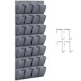 thumbnail image 1 of 24 Pocket Large Over the Door Shoe Organizer Hanging Shoe Organizer Wall Mounted Shoe Holder with 4 hooks for Closet Shoe Holder Hanger Men Hanging Shoe Rack  Gray, 1 of 7