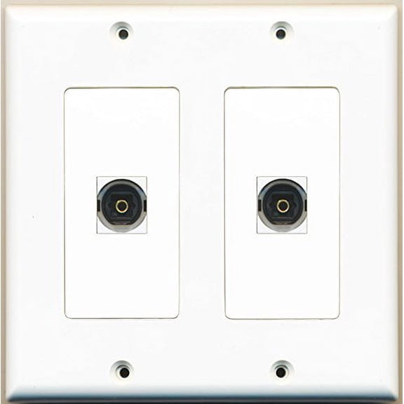 RiteAV - 2 Port Toslink - Dual Gang Wall Plate
