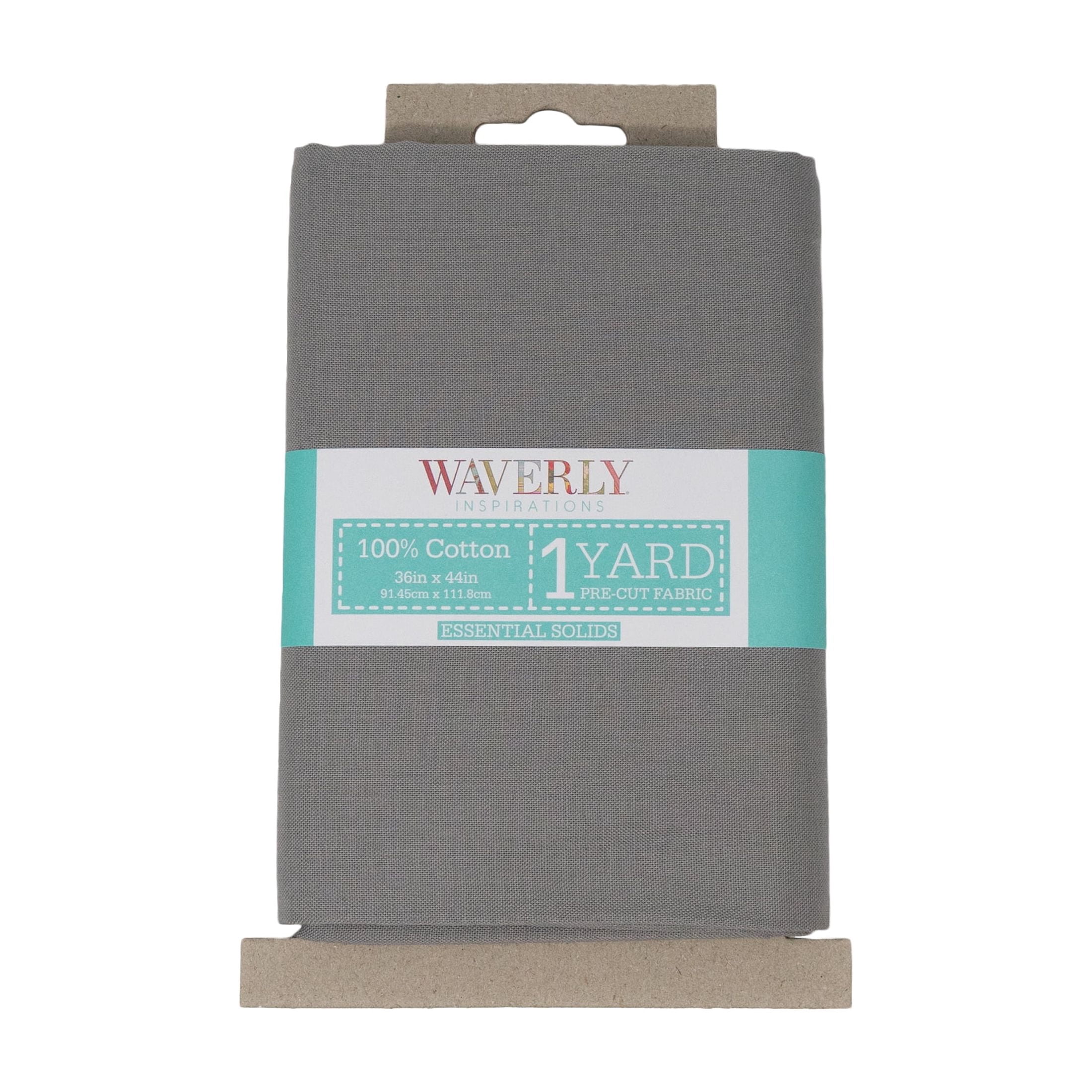 (2 pack) Waverly Inspirations 1 Yard Cut 100% Cotton Solids Fabric Steel 44" Wide for Quilting & Sewing
