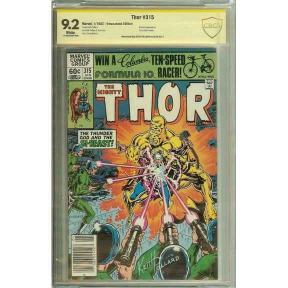 The Mighty Thor #315 CBCS 9.2 Signed by artist Keith Pollard
