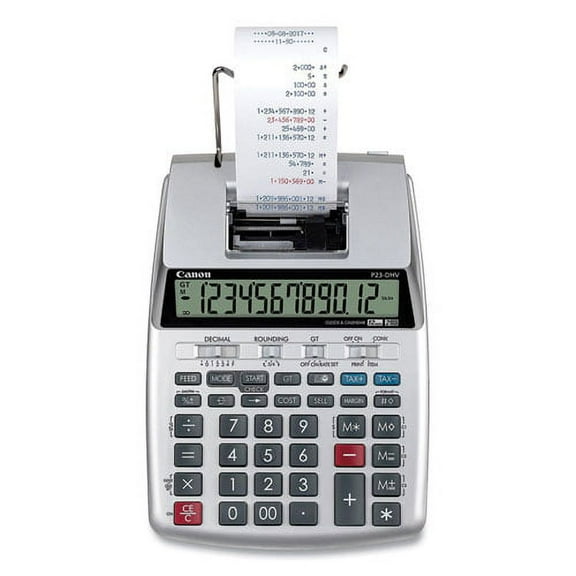 P23-DHV-3 12-DIGIT DESKTOP CALCULATOR, BLACK/RED PRINT, 2.3 LINES/SEC | Bundle of 2 Each