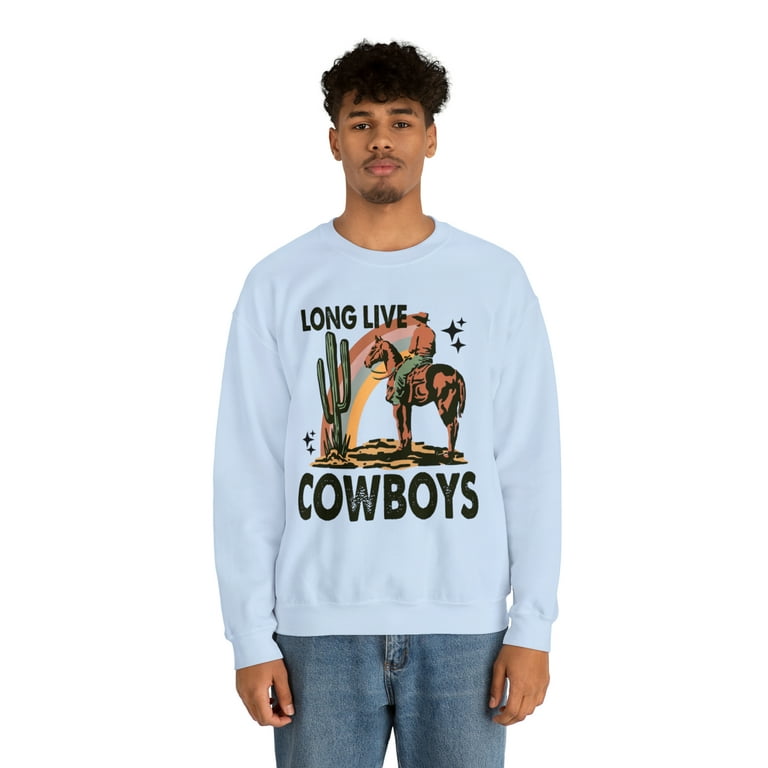 Vintage Western Long Live Cowboys Desert Sweatshirt Walmart