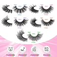 thumbnail image 3 of 20 Pairs False Eyelashes 3D Faux Mink Lashes Natural Look Wispy Fake Eyelashes 16-20MM Fluffy Volume Long Thick Lashes Pack 5 Styles Mixed, 3 of 4