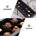 thumbnail image 2 of 150 piezas bandejas de trufa de papel de papel bases de chocolate bases de chocolate bandejas de compartimento (negro), 2 of 5