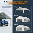 thumbnail image 5 of Upgraded 20x40 FT Heavy-Duty Party Tent with Reinforced Galvanized Frame, Removable Sidewalls, Double Zipper Doors & 3 Carry Bags, Outdoor Event Canopy for Weddings, Parties, and Gatherings, 5 of 9