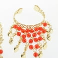 thumbnail image 4 of Conjunto de joyería de danza del vientre, colr de oro, , cadena Tribal Colr + Cadena de cabeza + Colcomx Joyas gitanas de danza del vientre, 4 of 6