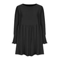 thumbnail image 5 of Blmnix Fit & Flare Ladies Dresses Beach Petite Summer Dresses Short Dress Under Dress Crew Neck 3/4 Sleeve Black Mini Adaptable Ladies Summer Dresses XL, 5 of 5