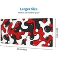 thumbnail image 3 of Red Black White Gaming Mouse Pad Desk Pad XL 31.5×11.8 Inch Japanese Anime Geometric Cool Extended Mousepad 30X80cm with Non-Slip Rubber Base Stitched Edge Large Desk Mat for Gamer Office Home Work, 3 of 6