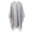 thumbnail image 2 of Conairie Women Swim Suit Coverup Long Sleeve Loose Hollow Knit Bathing Suits Cover Up Summer Bikini Vacation Long Dress Outfits Grey One Size, 2 of 5