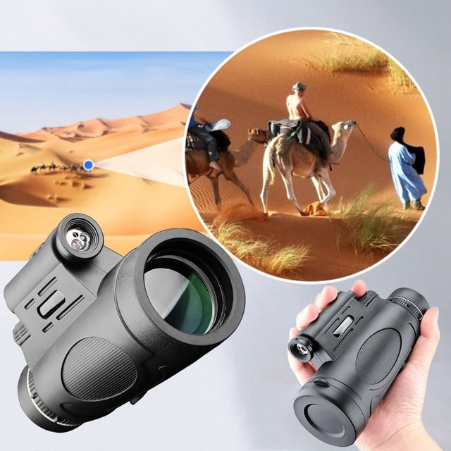 12x50 Monocular Telescope, High Powered, Smartphone Compatible, Night Vision, for Stargazing/Hunting/Travel