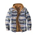 thumbnail image 1 of Mens Warm Quilted Lined Cotton Jackets With Hood Button Down Zipper Long Sleeve Plaid Jackets zhangyuxiang LED, 1 of 2