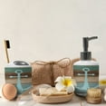 thumbnail image 5 of Ambesonne Rustic Soap Dispenser & Toothbrush Holder Set, Nautical Rustic, 2 Pcs, Pale Blue Brown Teal, 5 of 5