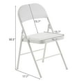 thumbnail image 6 of Hassch 4PCS Folding Chairs,Portable Iron Chairs,Dining Chairs,Stackable Iron Chairs for Convention Exhibition Home Wedding Party Outdoor Events, White, 6 of 10