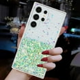 thumbnail image 4 of Compatible with Samsung Galaxy S23 Ultra Bling Case Glow in The Dark Noctiluncent Fluorescent Luminous Phone Case Women Girls Girly Glitter Sparkling Slim Soft TPU Bumper Protective Cover,Green, 4 of 6