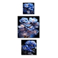 thumbnail image 2 of Designart "Wonders of Pansies in Midnight Indigo" Pansies Oversized Wall Clock - Set Of 3 - Extra large Traditional Clock For Office Décor - Large Vertical Clock, 2 of 6