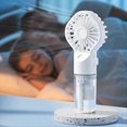 thumbnail image 3 of Ventilador Pulverizador de Mano, Mini Ventilador Recargable Ajustable, Adecuado para Viajes de Camping Al Aire Libre, Ventilador de Humidificación de Viento Fuerte, 3 of 5