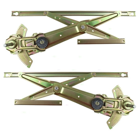 2 Door Manual Window Regulator (Pair Set Front Manual Window Lift Regulators Replacement for Honda Civic Coupe & Hatchback 72250-SR3-003)