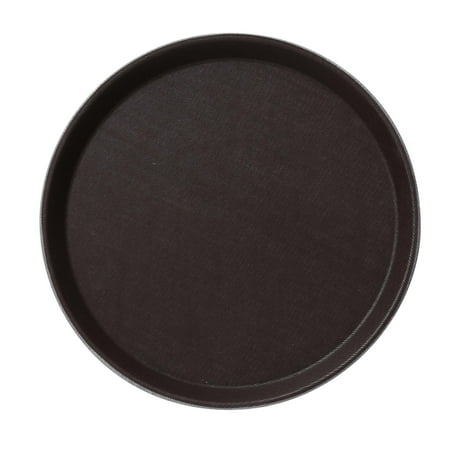 

Serving Trays Round Tray Fiber Glass 11 Plastic Brown 24 packs