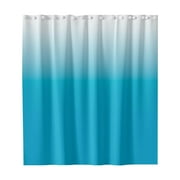 BKBP Fabric Shower Curtain Gradient Design, Water-Resistant Bathroom Decor with Rustproof Hooks, 180x180cm PEVA Liner for Tub/Tile Protection & Moisture Control