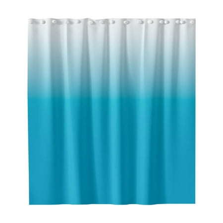 BKBP Fabric Shower Curtain Gradient Design, Water-Resistant Bathroom Decor with Rustproof Hooks, 180x180cm PEVA Liner for Tub/Tile Protection & Moisture Control