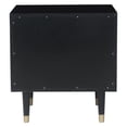 thumbnail image 4 of Riverbay Furniture Two Drawer Wood Geo Texture Nightstand in Black, 4 of 13