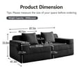 thumbnail image 4 of Modular 2 Seat Loveseat Sofa with Deep Seating and Throw Pillows, Cloud-Like Corduroy Sectional Couch for Living Room Comfort, 4 of 9