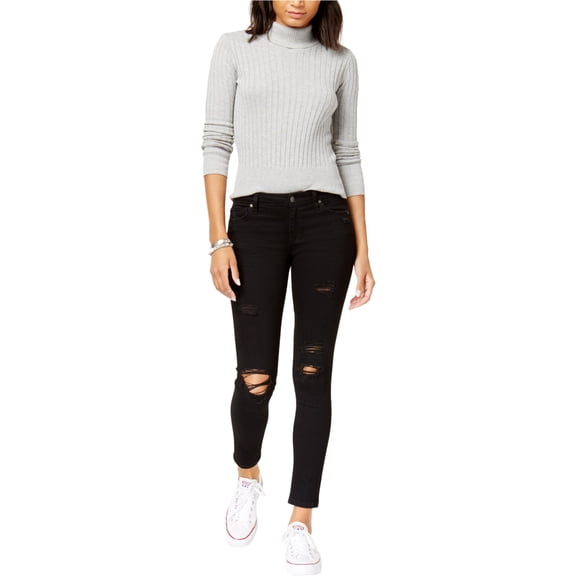 Joe's Jeans Womens Ripped Skinny Fit Jeans, Black, 24