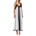 thumbnail image 1 of Youmylove Robe Chemise d'Été pour Femmes Robe Maxi Sans Manches Col en V Bretelles Spaghetti Fluide Élégante Robe de Fête Vacances à la Plage, 1 of 4