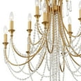 thumbnail image 3 of 12 Light Chandelier-Hand Cut Crystal Type-Antique Gold Finish   -Traditional Installation Crystorama Lighting Arc-1909-Ga-Cl-Mwp, 3 of 7