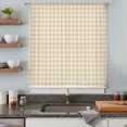 thumbnail image 5 of Cream Plaid Sheer Curtains 54 Inches Long, Gingham Checked Minimalist Modern Light Filering Curtains, Breathable Simi Curtain Privacy Drapes for Kitchen Bathroom Nursery Small Window Treatment, 5 of 9