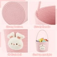 thumbnail image 6 of LITERRA Easter Bunny Baskets for Boys and Girls，Easter Basket with Rabbit Ears for Egg Hunting,8L, 6 of 7