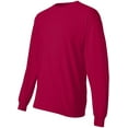 thumbnail image 5 of Hanes Men's Long Sleeve Beefy-T T-Shirts, Deep Red, Medium, 5 of 6