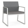 thumbnail image 1 of Fauteuil d'Invité Surdimensionné Gansett pour Réception et Attente / Acier Argenté / Gris / Gris, 1 of 5
