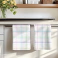 thumbnail image 7 of White Plaid Grid Kitchen Towels Set of 4, Colorful Line Modern Simple Geometric Absorbent Dish Towels for Kitchen, Microfiber Hand Towel, Quick Drying Tea Towel for Cleaning Decorative Dishcloths, 7 of 7