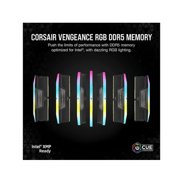 CORSAIR Vengeance RGB, 32GB (2 x 16GB) DDR5 6000 (PC5 48000
